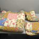 Cannon Textured Lotte Patchwork Full/Queen 3 Piece Quilt Set