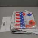XCHI America Stars Red Blue Flowers Patriotic 4th of July Memorial Day Independence Day Tablecloth Square Washable Table Covers for Home Party Decorations 60x60 Inch