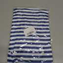 Women's Striped Tank Tops Halter Neck Summer Casual Loose Fit Color Block Sleeveless Shirt Top (Blue, XXL)