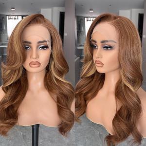 BLL Honey Blonde Lace Front Wig, 13X6 Body Wave Brown and Blonde Glueless Lace Front Wig Pre Plucked Blonde Highlights Ombre Natural Hairline Free Part Wigs For Black Women BLL Honey Blonde Lace Front Wig, 13X6 Body Wave Brown and Blonde Glueless Lace Front Wig Pre Plucked Blonde Highlights Ombre Natural Hairline Free Part Wigs For Black Women