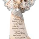 Pavilion Gift Company Elements 9-Inch Sympathy Angel Holding Star, Stars in The Sky - Gray