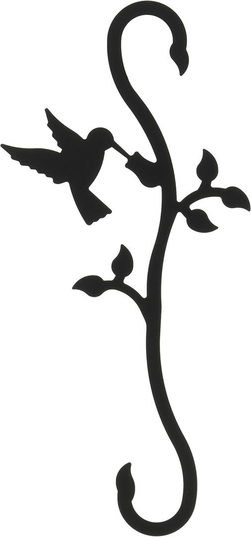12 Inch Hummingbird and Flower S Hook
