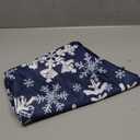 Horaldaily Christmas Tablecloth 60104 Inch Rectangular, Blue Snow Washable Table Cover for Party Picnic Dinner Decor