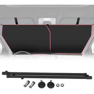 Retractable Windshield Sun Shade Automatic Car Sunshade for Windshield, UV & Heat Protection, Keep Cool and Protect Interior, Adjustable Universal Fit for Car Trucks SUVs (Not Fit for High Curve)