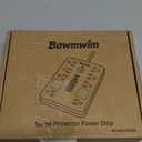 Surge Protector Power Strip - 8 Outlets(1850W/15A) with 6 USB Ports2 USB C, 6FT Flat Plug Extension Cord, Wall Mount Multi Plug Outlet Extender, ETL Listed for Home, Dorm Room, Black