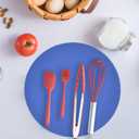 KooMall 12 10 8 Inch Multi-use Microwave Mat, Trivet, Pot Holders, Drying, Baking, Place Mat, Utensils Rest, Silicone Cover Pad for Hot Pot Pans Bowls Plates Dishes Kitchen Counter,Heat Resistant,Blue