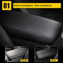 AOMSAZTO Console Covers for 2013-2018 Nissan Altima Armrest Covers for Nissan Altima Leather Black with Black Stiches
