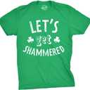 Mens Shammered T Shirt St Funny Saint Patricks Day Green Drinking Tee for Guys