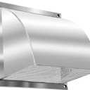 MYOYAY 8 inch 304 Stainless Steel Exhaust Hood Vent Cap Outdoor Wall Vent Cover Outlet Exhaust Vent Duct Cover with Mesh Screen