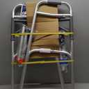 Drive Medical 10210-1 2-Button Folding Walker with Wheels, Rolling Walker, Front Wheel Walker, Lightweight Walkers for Seniors and Adults Weighing Up To 350 Pounds, Adjustable Height, Silver