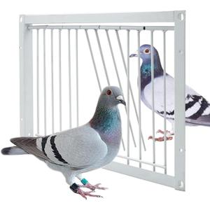 Junniu 11.8in/30cm Pigeon Cage Door One Way Entrance Door Bird T Trap Birdcage Iron Wire Trap Door for Racing Pigeon Bird Cage Breeding Supply 11.8in (30cm)