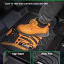 VIWIK Floor Mats for Dodge Ram 1500 Crew Cab 2019 2020 2021 2022 2023 2024 (NOT for Classic), TPE Rubber Car Mats All Weather Custom Floor Liners for Ram 1500 Crew Cab 1st & 2nd Row Non-Slip Odorless
