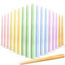 Nuanchu 24 Pcs Taper Candles 10 Inch (H) Dripless Tapered Smokeless Long Tall Unscented Dinner Candle for Household Wedding Party Home Decor Candlesticks, Long Burning (Pastel Colors)