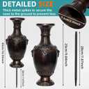 Memorial Grave Vase with Ground Spikes,Cemetery Vase, Headstones Flower Holder, Vases for Artificial Flowers for Grave Markers Cemetery Decorations (1, Bronze)