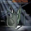 Magnetic Case for Google Pixel 10 Pro Fold, Pixel Fold Case for MagSafe Compatible Wireless Charging, Skin-Friendly & Smooth Touch, Military-Grade Shockproof & Drop-Proof Cover, Slim, Grey (Green)