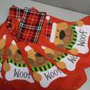 Lyrow 6 Pack Christmas Stockings Bulk 19 Inch Xmas 3D Santa Gnome Socks Hanging Ornaments for Christmas Plaid Large Stockings for Family Holiday Xmas Party Gifts Decoration(Lovely Style)