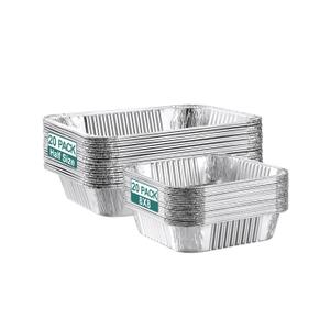 NEEBAKE 40 Pack Disposable Aluminum Foil Pans Assorted Sizes - 20 Large 10.25x12 Half Size Aluminum Pans & 20 Small 8x8 Tin Foil Baking Pans, Tin Trays Containers for Meal Prep, Food Cooking, Roasting