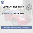 17 Inch Chrome Silver Wheel Skins Compatible with 2006-2012 Toyota RAV4, Fits OEM 17" Stock Steel Wheels #42611-42200, #42611-0R020, Snap-On Rim Covers 4-Pack