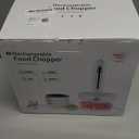 Glass Food Processor with 4 Blades & 4 Bowls (8 Cup + 3x0.5 Cup), Small Food Processor& Meat Grinder - Compact Design for Meal Prep, Baby Food, Sauces - Dishwasher Safe (white)