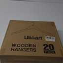 Wooden Hangers 20 Pack - Sturdy Walnut Hangers for Shirts, Coats & Dresses - Ideal for Laundry & Everyday Use
