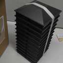 Goovilla 4x4 Post Caps Black(Actual 3.5" x 3.5"), 24 Pack Fence Post Caps with 48 Screws and Easy Installation, Sturdy Waterproof Plastic Deck Post Caps with Frosted Finishing Touch, Protect Wood Post