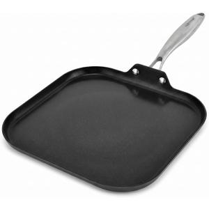 NutriChef 11-Inch Griddle Pan | Ceramic Non-stick with Induction Base