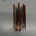 9Pcs Nail Art Brush Set, Builder Painting Design Detail Drawing Brushes Dotting Pen Double-Ended French Liner For Gel Polish Manicure Tools Acrylic Home DIY Salon Use Women, Brown