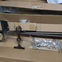 2 x Double Curtain Rods 36-72”(3-6 Feet) for Windows, Fumlyate 1 Inch Diameter Front and 5/8 Inch Back Drapery Rod with Solid Aluminum Brackets, Heavy Duty Telescoping Dual Curtains Poles, Dark Bronze