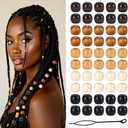 95 Pcs Wood Hair Beads for Braids & Dreadlocks, 12X11mm Natural Wooden Beads Hair Accessories for Braiding & DIY Crafts