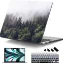 DONGKE for MacBook Air 13 Inch Case M5 2026 M4 2025 M3 M2 2024-2022 A3449 A3240 A3113 A2681, Plastic Hard Shell & Keyboard Cover & Screen Film for MacBook Air 13.6 Inch Case - Forest