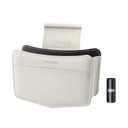 2 x Car Trash Can Small Leather Vehicle Trash Bin Car Dustbin Garbage Organizer Holder with Trash Bag Foldable Mini Cars Storage Bag Container for Auto SUV Van Trucks (White,Glovebox Hanging)