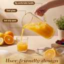 LemonRoad 68 oz Clear Glass Pitcher with Handle Vintage Water Jug for Serving Ice Tea, Juice, Milk, Beverages Glass Water Pitcher as Christmas, Wedding, Birthday Gifts(Classic)