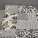 Patchwork Scalloped Printed Furniture Protector Stain Resistant Sofa Cover (Sofa, Grey)
