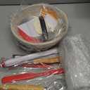 Complete Sourdough Starter Kit, Banneton Bread Proofing Basket with Glass Sourdough Starter Jar, Sourdough Bread Baking Supplies, 9'' Round Bread Proofing Basket, for Bread Making Baking Fermentation