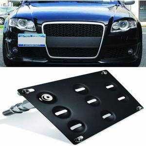 (A) GS Front Bumper Tow Hook License Plate Relocator Adapter Bracket Tag Holder for Audi 2008-2016 A4/S4/RS4(Only B8) | 2008-2017 A5/S5/RS5 | 2009-2017 Q5 | 2015-2018 TT/TTS/TTRS | 2010-2016 Allroad