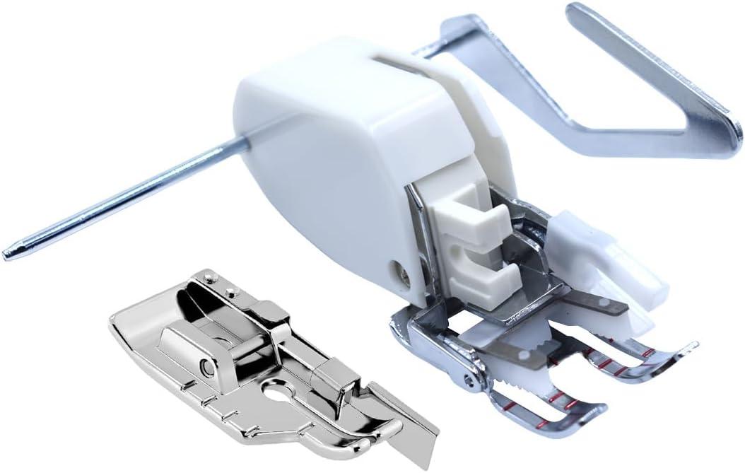 Open Toe Walking Foot W/Guide,for Quilting and Sewing Stitch Through Multiple Layers, Fits Brother Sewing Machines and MoreFree 1pcs 1/4" Quilting Foot
