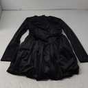 GOBLES Women's Sexy Long Sleeve Square Neck Velvet Bubble Mini Cocktail Party Dress (Medium, Black)