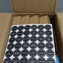 Glass Spice Jars with Label and Black Lids (36 x 4oz) Spice Containers with 240 Labels, Shaker Inserts, Steel Funnel, Empty Square Empty Square Seasoning Organizer