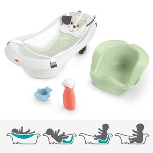 Fisher-Price Baby to Toddler Bath 4-in-1 Sling n Seat Tub with Removable Infant Support and 2 Toys, Puppy Perfection Fisher-Price Baby to Toddler Bath 4-in-1 Sling n Seat Tub with Removable Infant Support and 2 Toys, Puppy Perfection
