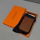 LONLI Urban | Pebbled Leather - European Genuine Pebbled Leather Case for iPhone 17 Pro  - [Built-in Camera Control and Compatible with Magsafe] - Saddle