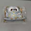 Swing Owl Hanging Planters for Indoor Plants, Cute Small Succulent Pots with Drainage Hole, Unique Resin Plant Hangers Outdoor, Hanging Plant Holder for String Of Pearls, Gift Ideas for Mother (Grey-2)