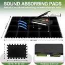 18 Pcs Sound Absorbing Interlocking Floor Mats Pads, 15.7" x 11.8" x 0.3" sound absorbing rug, Non-Slip Anti Vibration Sound Proof Puzzle Felt Padding, Piano Carpet Drum Rug for Music Studio
