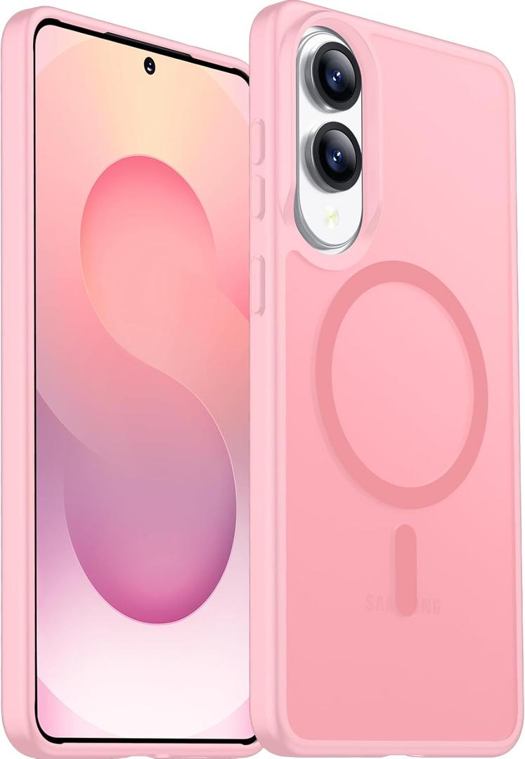 SPIDERCASE Magnetic for Samsung Galaxy S25 Edge Case, [10 FT Military Grade Drop Protection] Heavy Duty Shockproof Phone Case for Galaxy S25 Edge 5G, Pink