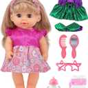 GAGAKU Baby Doll with Hair, 12" Baby Dolls for Girls 1 2 3 4 5 6 Years Old, Baby Doll for Toddlers Kids, 12 Inch Baby Dolls with Accessories, Clothes Diapers Bottle