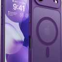 CANSHN Magnetic Compatible with iPhone Air Case(6.5 Inch), Upgraded [Full Camera Protection] [Compatible with Magsafe] [Translucent Matte] Shockproof Phone Cover for iPhone 17 Air Case,Deep Purple