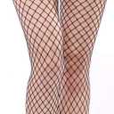 EVERSWE High Waist Fishnet Tights, Thigh High Suspender Stockings