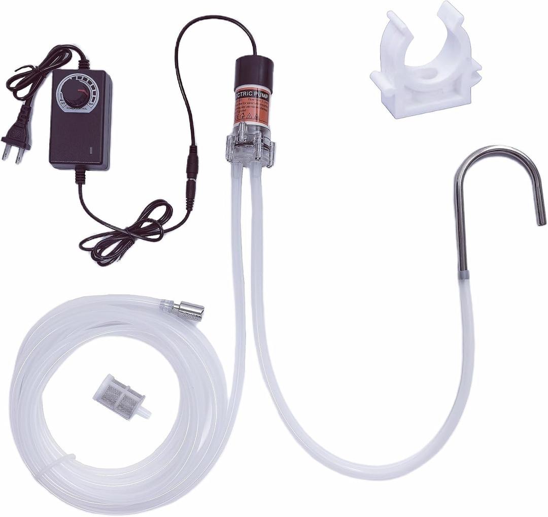 Food Grade Electric Water Transfer Pump, 110V Adjustable Flow (0-2L/Min), for 5 Gallon Water Jugs, Bottled Water, Wine, Cooking, Aquariums Self-Priming Quiet, Portable, Easy to Use