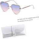 ANDWOOD Trendy Heart Shaped Sunglasses Womens Rhinestone Love Eye Sun glasses Metal Lovely Fashion Diamond Sunnies