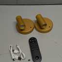 EZVALO LED Spotlight Indoor, 5500mAh Rechargeable Battery Uplighting Indoor, Wireless Mini Art Accent Spot Lights with Remote, for Plants Display Painting Dartboard Artwork Portrait Closet(2Pack-Gold)