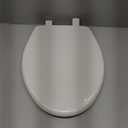 Bemis 7300SLEC Slow Close Toilet Seat, Easy Clean Hinges and Durable Plastic Seat, Made in USA, Elongated, White